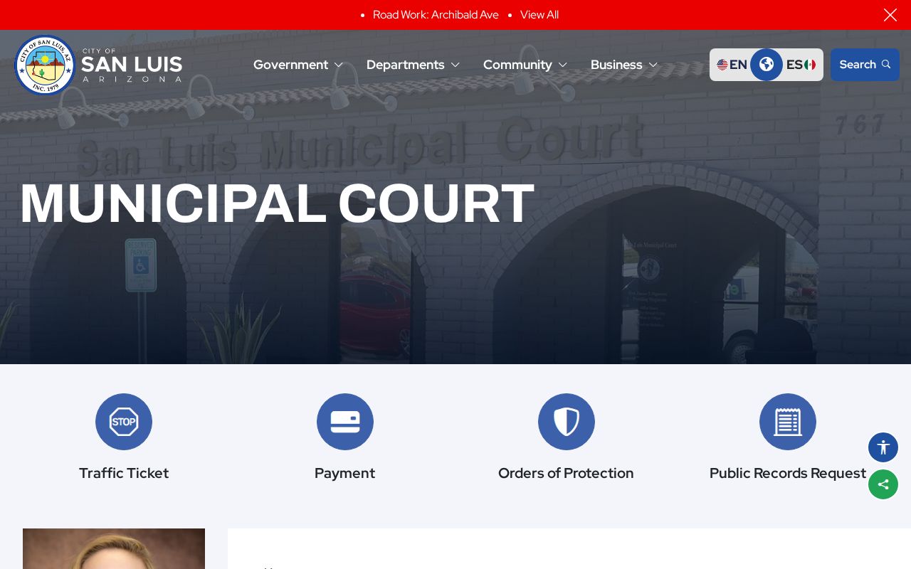 San Luis residents directory municipal court records