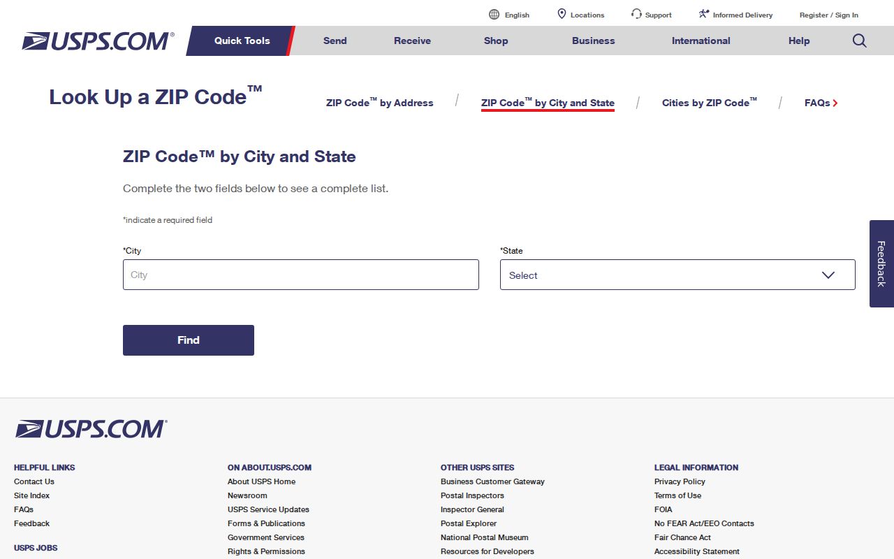San Luis ZIP code directory through USPS city and state search